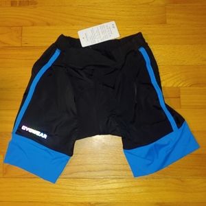 Blue & Black 4" Inseam Padded Cycling Shorts Women's MEDIUM